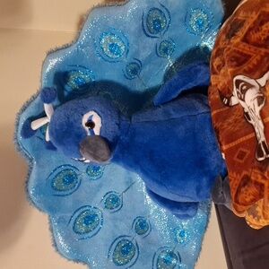 21" Blue Peacock Plush Toy